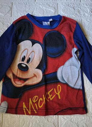 Кофта для мальчика сине-красная десны disney микки маус на 98 см