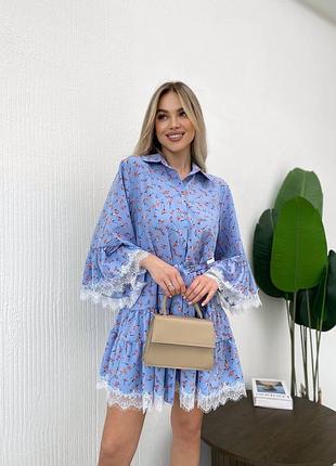 Сукня коротка  блакитне 42-48