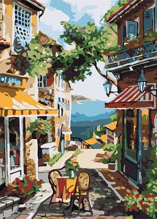 Картина за номерами "полудневе містечко" bs39414l 48×60 см