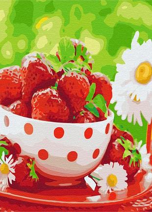 Картина за номерами "полуничний перекус" bs31952l 48×60 см
