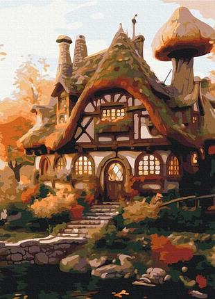 Картина за номерами "осінній будиночок" bs53793l 48×60 см