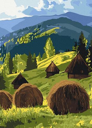 Картина за номерами "сонце над полониною" bs54380 40×50 см