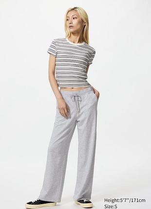Штани uniqlo stretch easy jersey сірі l нові