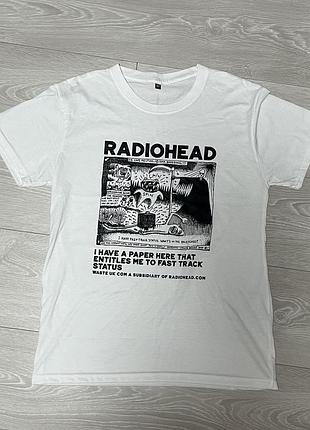 Футболка radiohead білого кольору