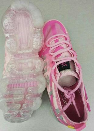 Nike air vapormax кроссовки женские розовые на прозрачной гелевой подошве7 фото
