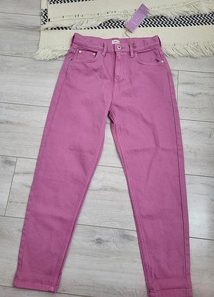 Нові рожеві джинси mom fit f&f  152 розмір, 11-12 років