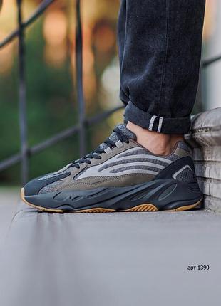 Кросівки чоловічі 41-46 adidas yeezy boost 700 v2 dark grey brown reflective