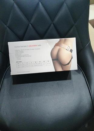 Труси для страпона strap-on-me leatherette harness curious holographic rose gold (м'яте паковання!!!) sexstyle 2