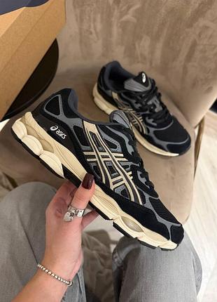 Стильные кроссовки asics gel-nyc black cream