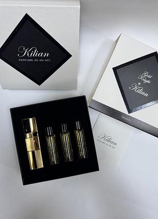 Пврфуми kilian gold knight, набір 4х7,5 мл, атомайзер, з одни затестом