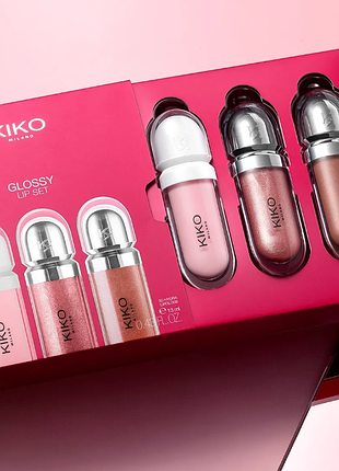 Набір для губ kiko milano glossy lip set (000268)