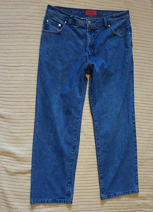 Щільні широкі темно-блакитні джинси pierre cardin jeans франценція 38/30