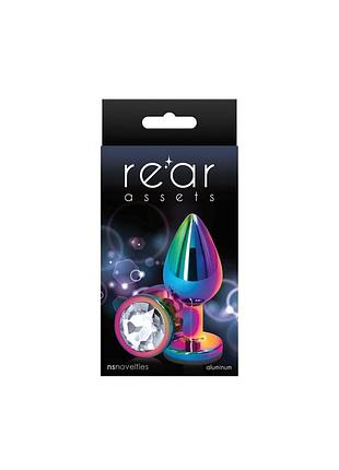 Анальная пробка ns novelties rear assets - multicolor - medium - clear sexstyle 2