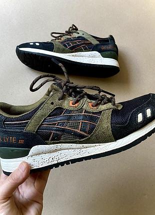 Кросівки жіночі asics gel-lyte iii 38 розмір | устілка 24,5 см | чорні оливкові