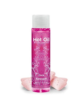 Согревающее съедобное массажное масло со вкусом жвачки hot oil, 100 мл nuei (испания) sexstyle