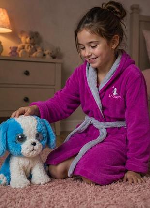 Халат детский флис, велсофт.,махра- disney 6-9 лет snoopy оригинал