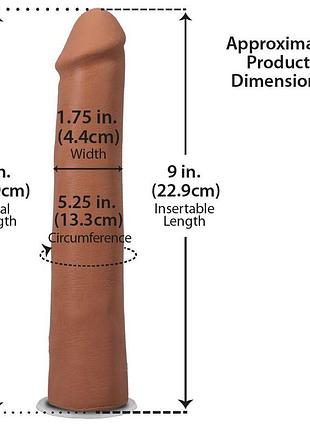 Фаллоимитатор doc johnson the realistic cock ultraskyn - 9 inch caramel sexstyle 5