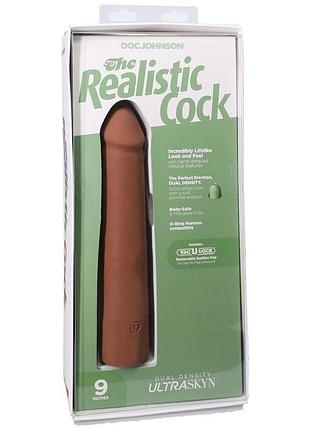 Фаллоимитатор doc johnson the realistic cock ultraskyn - 9 inch caramel sexstyle 8