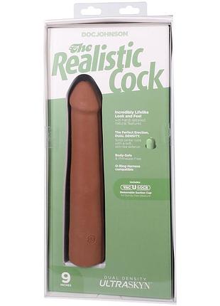 Фаллоимитатор doc johnson the realistic cock ultraskyn - 9 inch caramel sexstyle 9