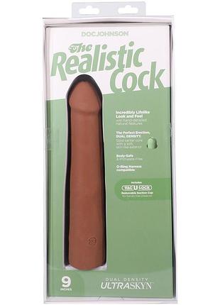 Фаллоимитатор doc johnson the realistic cock ultraskyn - 9 inch caramel sexstyle 10