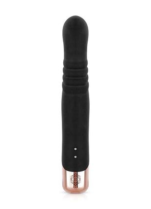 Вібратор-кролик rosy gold - rabbit vibrator with thrusting function - black sexstyle 4