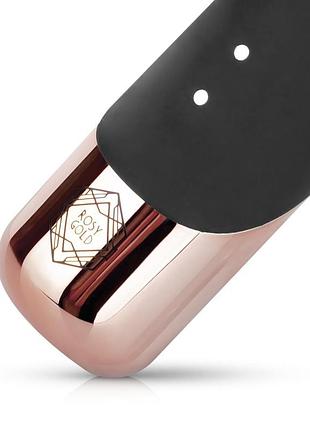 Вібратор-кролик rosy gold - rabbit vibrator with thrusting function - black sexstyle 6