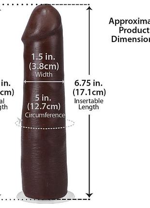 Фаллоимитатор doc johnson the realistic cock ultraskyn - 7 inch chocolate sexstyle 5