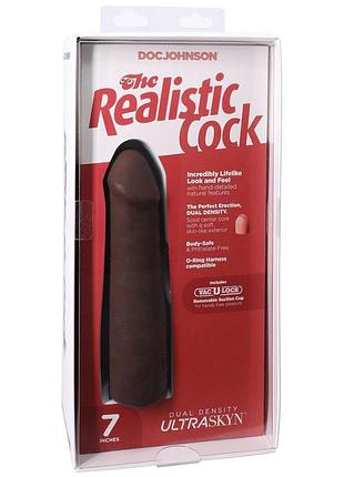 Фаллоимитатор doc johnson the realistic cock ultraskyn - 7 inch chocolate sexstyle 8