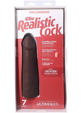 Фаллоимитатор doc johnson the realistic cock ultraskyn - 7 inch chocolate sexstyle 10