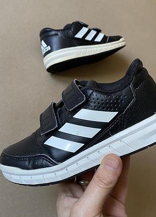 Кросівки дитячі для хлопчика adidas 28 розмір | устілка 16,5 см | чорні на липучках
