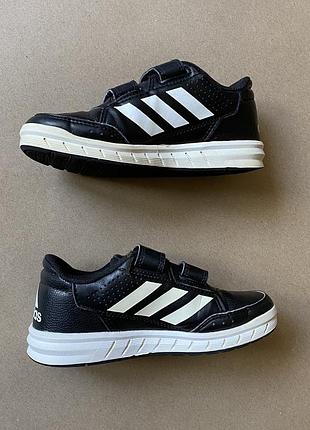 Кросівки дитячі для хлопчика adidas 28 розмір | устілка 16,5 см | чорні на липучках