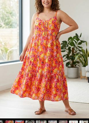 Яркий женский летний сарафан от бренда marks &amp; spencer.
