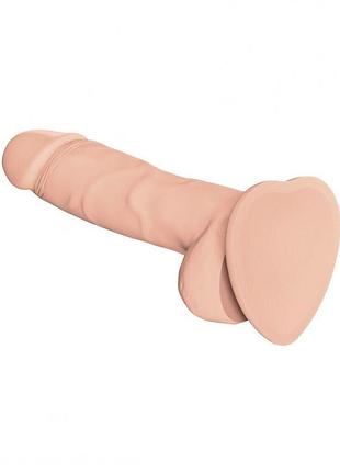 Реалистичный фаллоимитатор strap-on-me soft realistic dildo vanilla - size m sexstyle 3