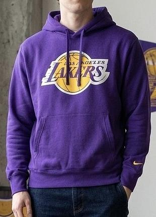 Фирменный фиолетовый худи nike nba los angeles lakers / размер l