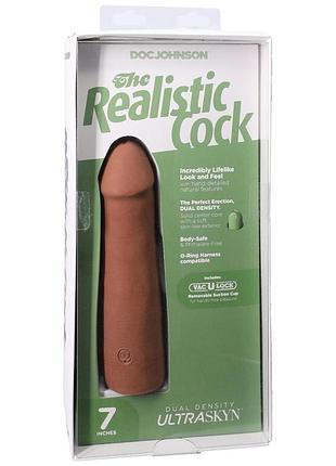 Фаллоимитатор doc johnson the realistic cock ultraskyn - 7 inch caramel sexstyle 8