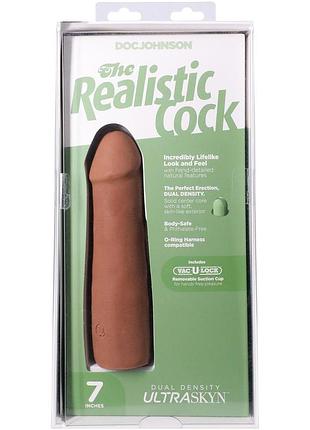 Фаллоимитатор doc johnson the realistic cock ultraskyn - 7 inch caramel sexstyle 10