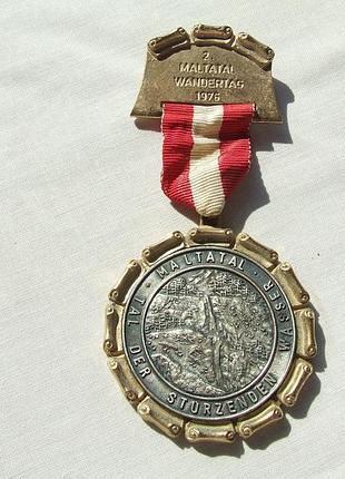 Медаль мальтинська долина 1976 року розмір 6 см. вага 90 грамм. австрія