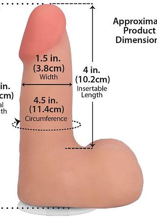 Фаллоимитатор doc johnson the realistic cock ultraskyn - 5 inch with balls vanilla sexstyle 5