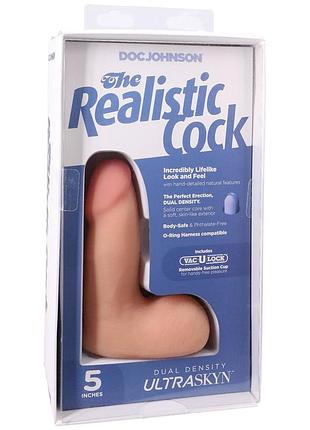 Фаллоимитатор doc johnson the realistic cock ultraskyn - 5 inch with balls vanilla sexstyle 8