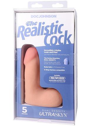 Фаллоимитатор doc johnson the realistic cock ultraskyn - 5 inch with balls vanilla sexstyle 9