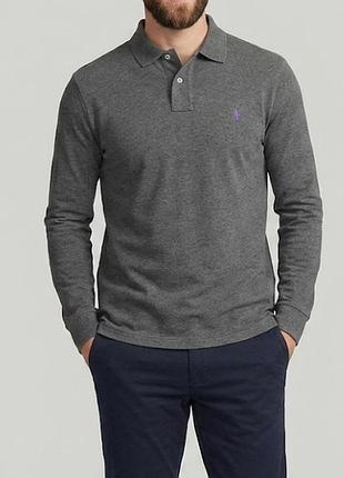Лонгслив поло polo ralph lauren custom slim fit
