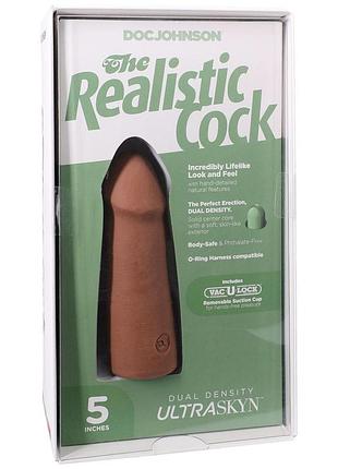 Фаллоимитатор doc johnson the realistic cock ultraskyn - 5 inch caramel sexstyle 8