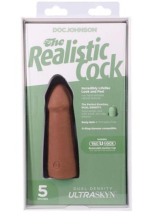 Фаллоимитатор doc johnson the realistic cock ultraskyn - 5 inch caramel sexstyle 9