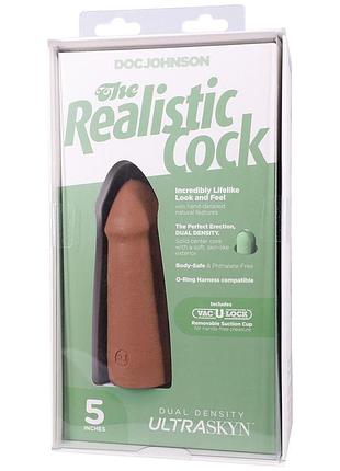 Фаллоимитатор doc johnson the realistic cock ultraskyn - 5 inch caramel sexstyle 10
