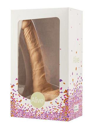 Фаллоимитатор с присоской alive long john, диаметр 4см, пвх, конусовидный sexstyle 3