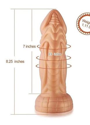 Фаллоимитатор для секс-машин hismith slightly curved silicone dildo monster series, крепление kliclok sexstyle 2