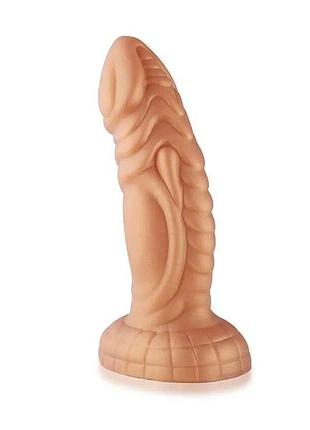 Фаллоимитатор для секс-машин hismith slightly curved silicone dildo monster series, крепление kliclok sexstyle 4