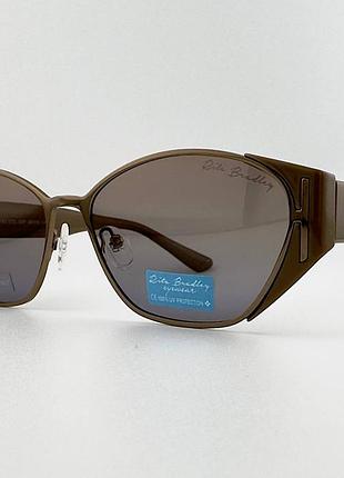 Женские солнцезащитные очки с поляризацией rita bradley rb8193 col.05p polarized, темно-коричневые антибликовые