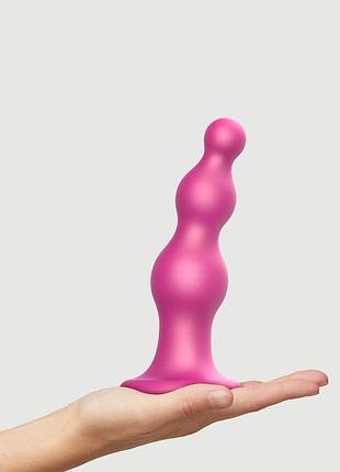 Насадка для страпона strap-on-me dildo plug beads framboise metallic xl sexstyle 2