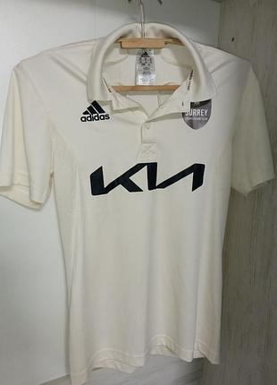 Поло чоловіче adidas cricket surrey county cricket club біле xs